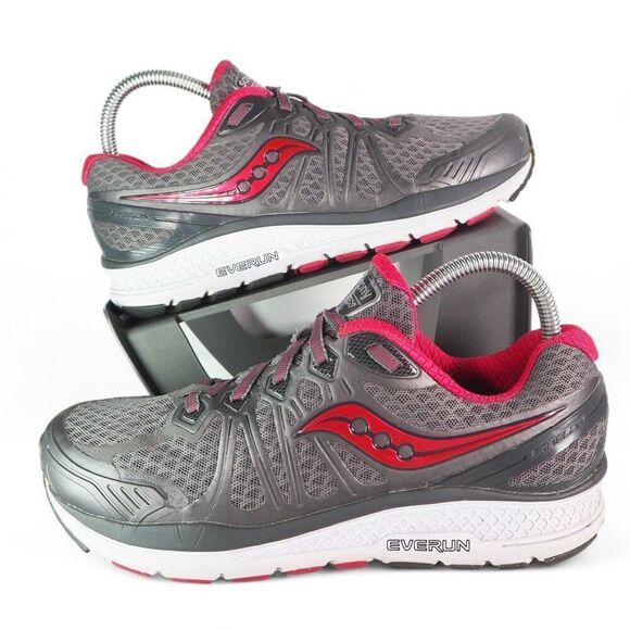 Saucony Echelon 6 Performance Running Shoes Grey / Pink S10384-1 Women's 8 - Picture 1 of 11
